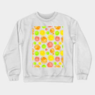 Refreshing Juicy Citrus Mix - White Crewneck Sweatshirt